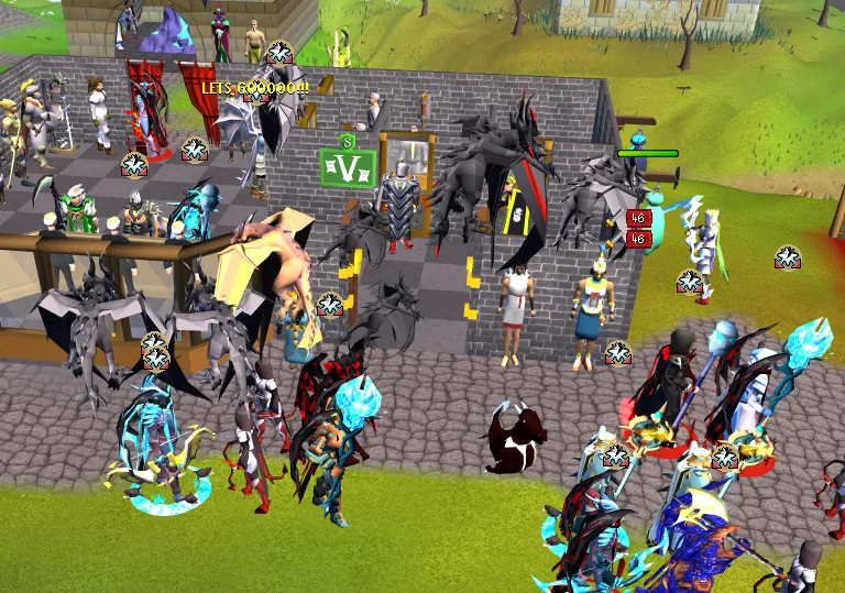 Players gathering in Edgeville